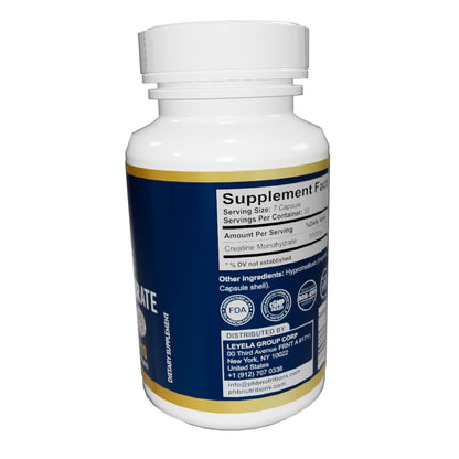 Creatine Monohydrate Vegetable Capsules -  5000mg (715 mg per capsule)